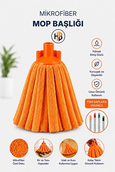 HOBİLON Mikrofiber Mop Başlığı - Mikrofiber Havlu - Çizmez & Koku Yapmaz & Sü...