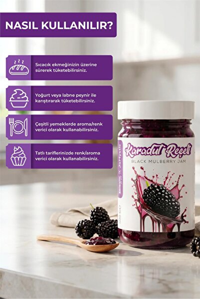 Kocaseyit Yöresel Karadut Reçeli 400g