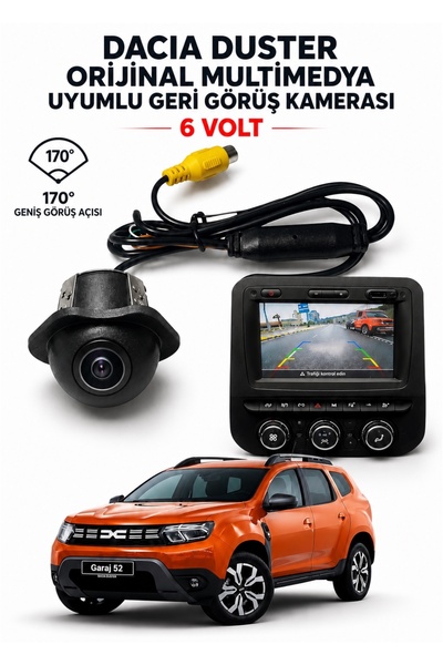 OEM Dacia Duster Multimedya Uyumlu Arka Görüş Kamerası 6v 12v NTSC