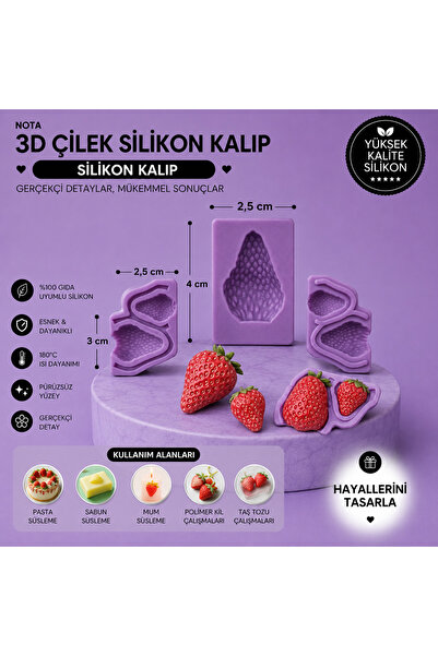 Dr.Paste Silikon Kalıp 3d Çilek