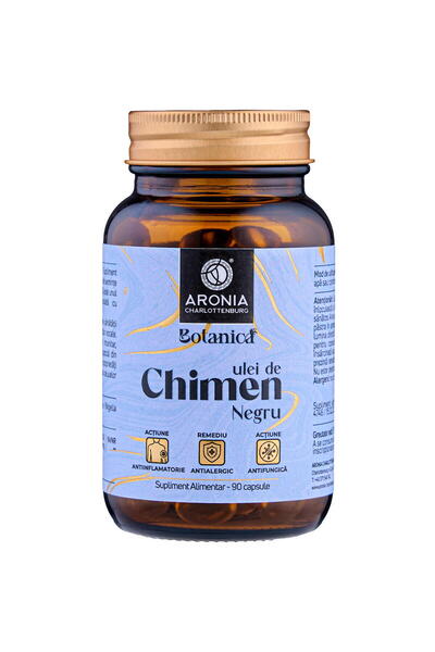 Aronia Charlottenburg Ulei de Chimen Negru (Negrilica) Premium Vegan, 90 caps...