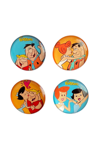 Yaya Dizayn The Flintstones (Taş Devri Çakmaktaşlar) Temalı Parlak Baskılı 4'...