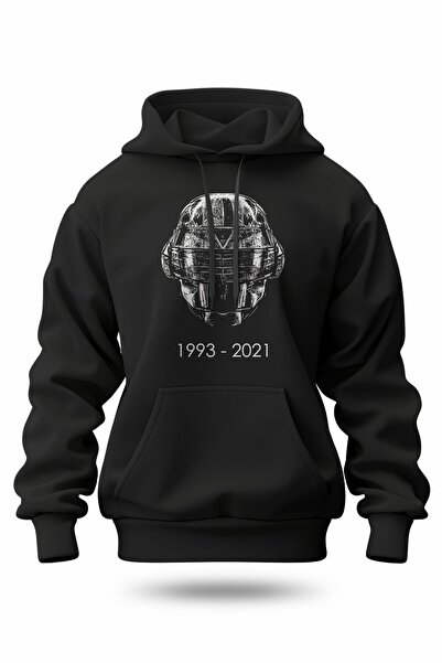 buzagi tasarım ürünleri Daft Punk Digital Print Hooded Unisex Sweatshirt
