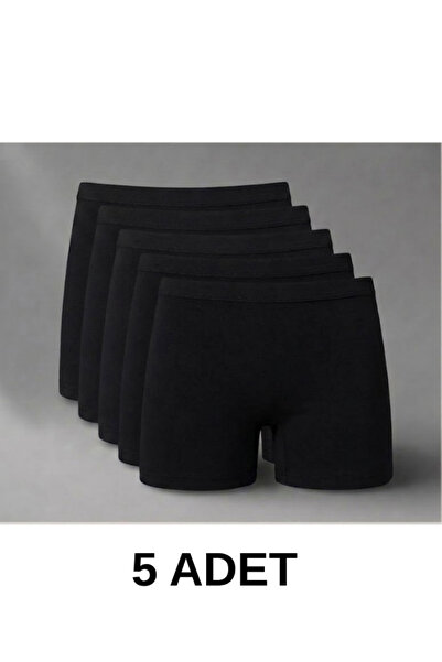 ROCMAY 5-Piece Women's Black Modal Boxer Comfortable Flexible Seamless Boxer ...