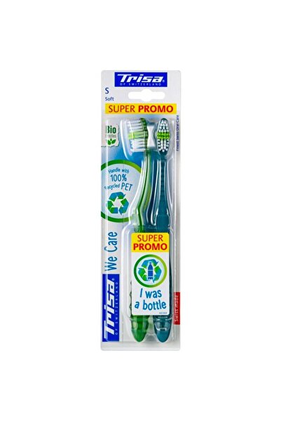 Trisa Set de periuțe de dinți manuale ecologice We Care Soft Duo 685615 Multi...