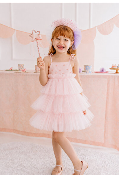 l l louIou baby gifts Adeline Tül Kız Çocuk Elbise I 2-7 Yaş I Party Elbisesi
