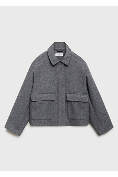 MANGO Kids Palton scurt din material textil