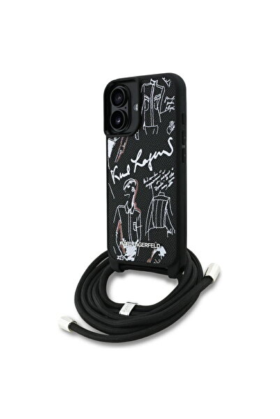 Karl Lagerfeld Husă pentru iPhone 16 - Saffiano MagSafe Crossbody (KLHCP16SPG...