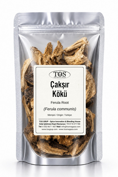 TOS The Organic Spices Çakşır Kökü 100 gr (1. KALİTE) Ferula Communis / Ferul...