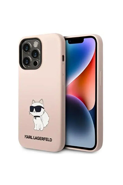 Karl Lagerfeld KLHCP14LSNCHBCP Husă rigidă pentru iPhone 14 Pro 6.1" roz/roz,...