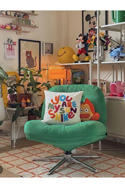 Children's Room Cotton Punch Embroidered Colorful Pillow Case - 43*43cm - Punch Embroidered Pillow Case