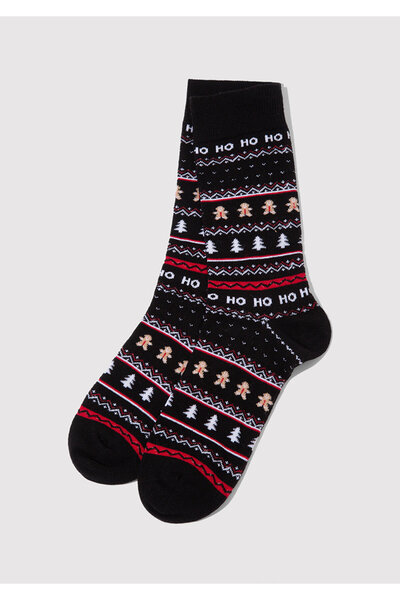 Mavi Marineblaue Socken mit Neujahrsmotiv 0912108-70490