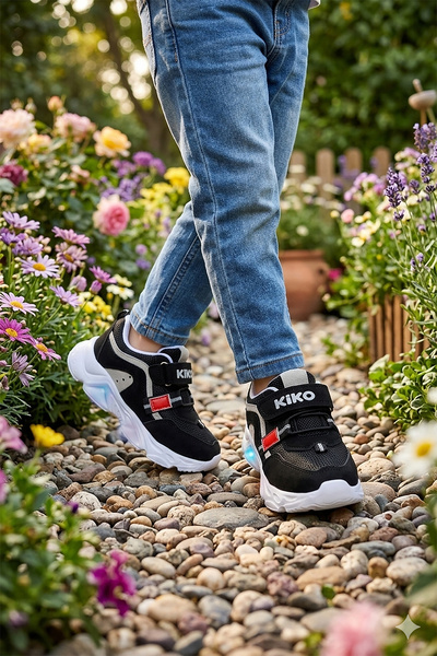 Kiko Kids Denfor Cırtlı Işıklı Faylon Taban Erkek Bebek/Çocuk Spor Ayakkabı