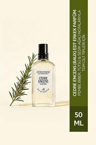 L'Occitane Cedre Encens (Baux) Parfüm, EDT, Erkek, Pembe Biber, Tütsü ve Sedi...