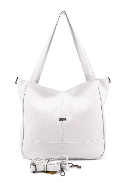 GÖNDERİ(R) Women's White Long Strap Hand and Shoulder Bag