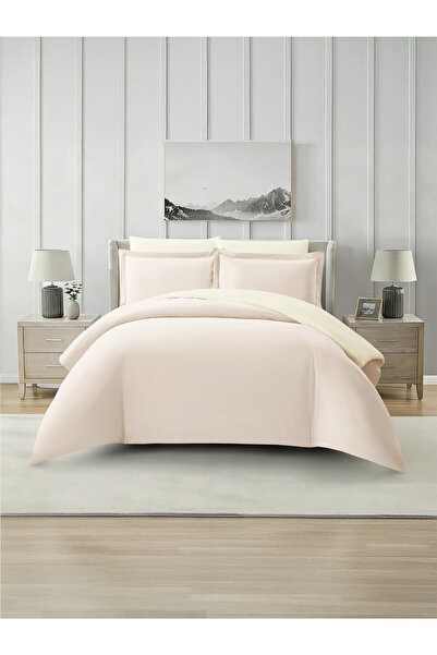 Donetella Solid Duvet Cover Set 6-Pcs, King Size 220×240 cm Bed, Brushed Micr...