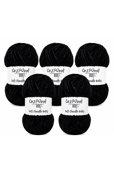 Coziwool Kadife İp Soft Chenille Bulky 5'li Paket 5x100 Gr 120 Mt El Örgü İpi