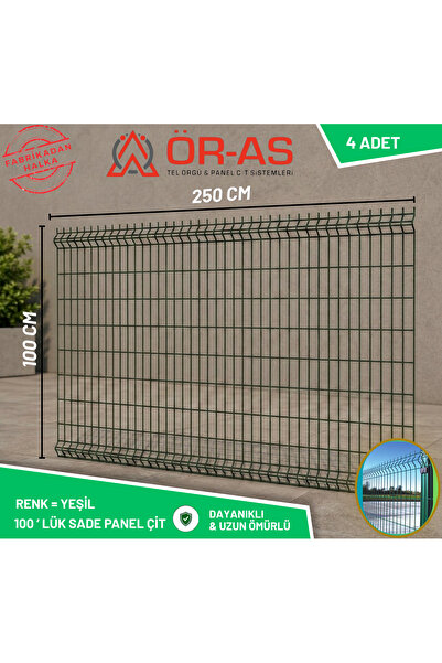 ÖR-AS TEL ÖRGÜ & PANEL ÇİT SİSTEMLERİ Ör-As Tel Bahçe Teli Panel Çit 100 cm x...