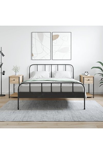 Concept Noptiere, 2 buc., stejar sonoma, 30x60x60 cm, lemn prelucrat