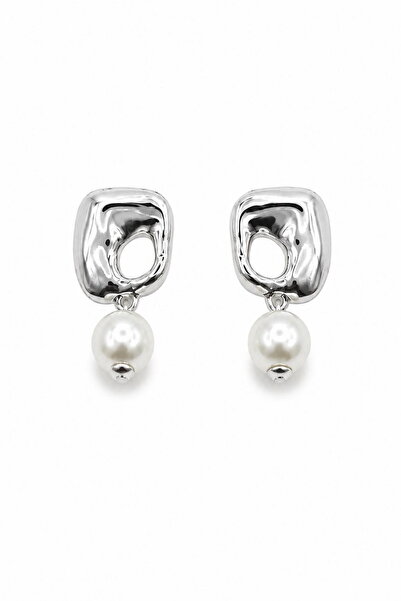 DEMOKAN Women Earrings Hole Shape Dangle Pearl Earrings