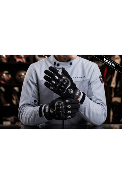 TAIPAN SPORTS Air Active Profesyonel Yazlık Motosiklet Eldiveni Fileli Nefes ...