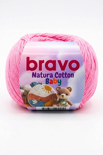 Bravo Natura Cotton Baby Pink 405 100% Βαμβάκι Βρεφικό και Amigurumi Punch Νή...