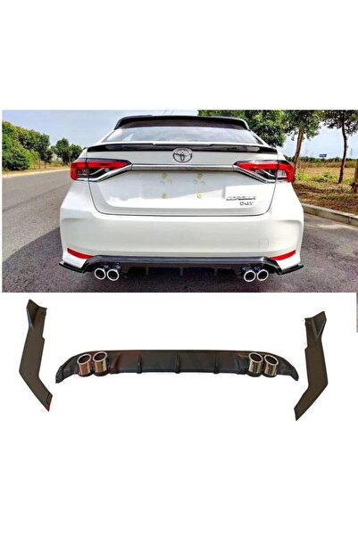 autogp Toyota corolla arka tampon difüzör ve flap takımı sedan 3 parça 2019+