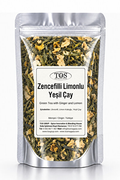 TOS The Organic Spices Zencefilli Limonlu Yeşil Çay 40 gr (1. Kalite) Ginger ...