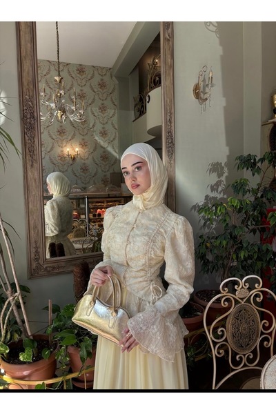 MODA S&S BZLİNE Vintage Lace Fairy Tale Style Blouse