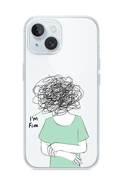 3GEN CASE İphone 15 Uyumlu Desenli Şeffaf Silikon Kılıf