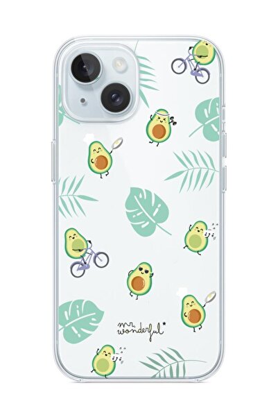 3GEN CASE İphone 15 Uyumlu Desenli Şeffaf Silikon Kılıf