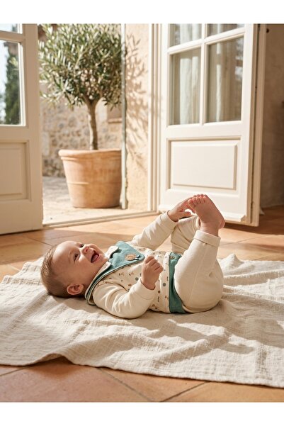 INFANT Set hanorac și pantaloni bebe cu glugă și imprimeu sport - 2 culori di...