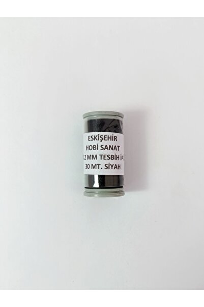 Eskişehir hobi sanat 0.2 Mm 30 Metre Tesbih Ipi Siyah Renk ( En ince Tesbih i...