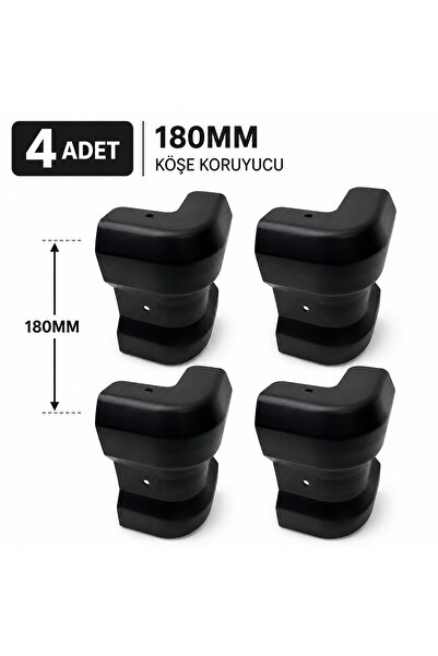 TIRSAN DORSE BİSİKLETLİK ÖN KORUMA PROFİL BAŞLIK PLASTİĞİ 18CM (4 ADET)