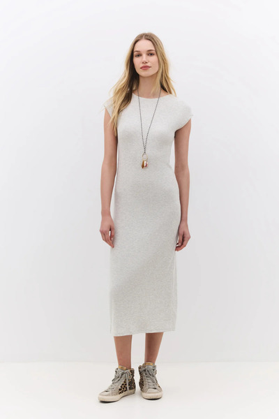 No Matter What Basic Ribbed Midi Dress