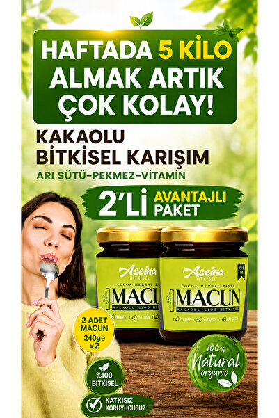Aseina İştah açıcı kilo almaya yardımcı Kakaolu Pekmez, Arı Sütü Bal Vitaminl...