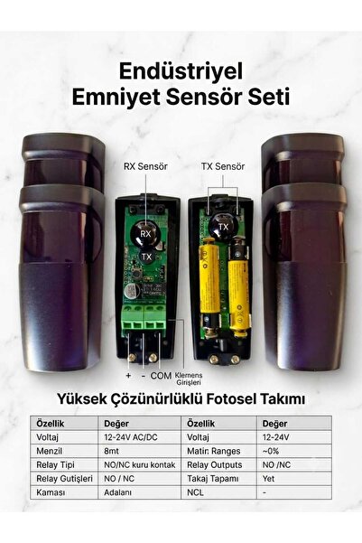 ROHS Teknomaster Pilli Fotosel Kablosuz Sensör