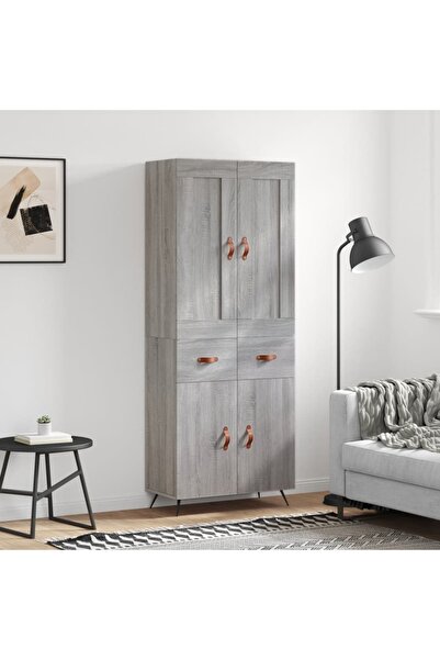 Concept Dulap înalt, gri sonoma, 69,5x34x180 cm, lemn compozit