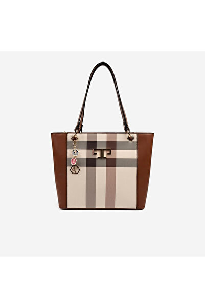 Silver Polo حقيبة كتف للنساء/الفتيات SP1176-M48 بلون كريمي-أسمر