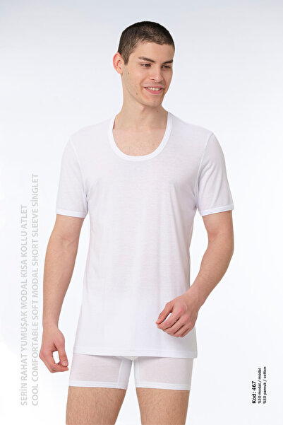FSM1453 Men's Cotton Modal Short Sleeve Undershirt -467-(406)