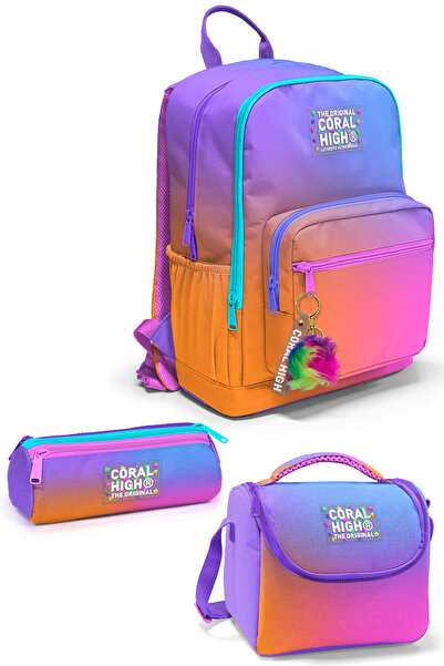 Coral High Renk Geçişli 3 lü Okul Çanta Seti SET0123675
