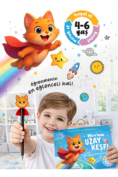 Miro'nun Uzay Keşfi- 4-6 Yaş Öğrenmeyi Sevdiren Oyun Arkadaşlı Etkinlik Seti