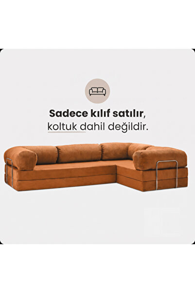 DECHOME 300x200 Köşe Koltuk Kılıfı| 9 Renk | 8 Parça Minder & Yastık Kılıfı