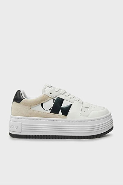 Calvin Klein Logolu Deri Kadın Sneaker Ayakkabı YW0YW014820LD