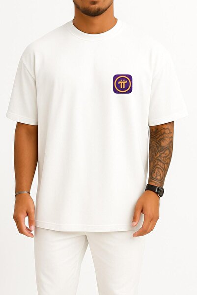 Bahriyeli Collection Tricou unisex cu buzunar și design pe spate Oversize Pi