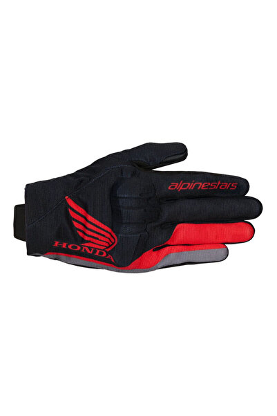 Alpinestars Honda Reef V2 Korumalı Motosiklet Eldiveni Siyah Kırmızı Gri