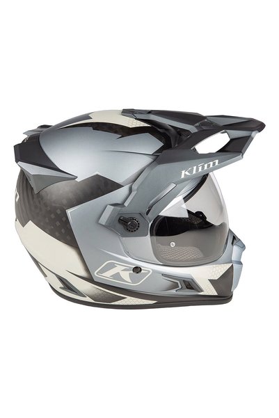 Klim Krios Pro Carbon Charger Adv Rally Motosiklet Kaskı Gri