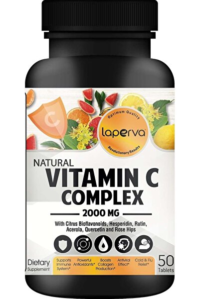 Laperva Natural Vitamin C Complex, 2000 Mg, 50 Tablets,support And Strengthen...
