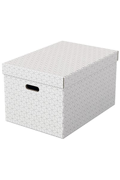 Esselte Cutie de depozitare cu capac 51 x 35 x 30 cm albă reciclată FSC set de 3