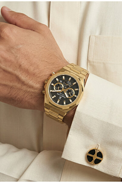 Daniel Klein Exclusive Gold Stainless Steel Watch for Men DK.1.14218-4